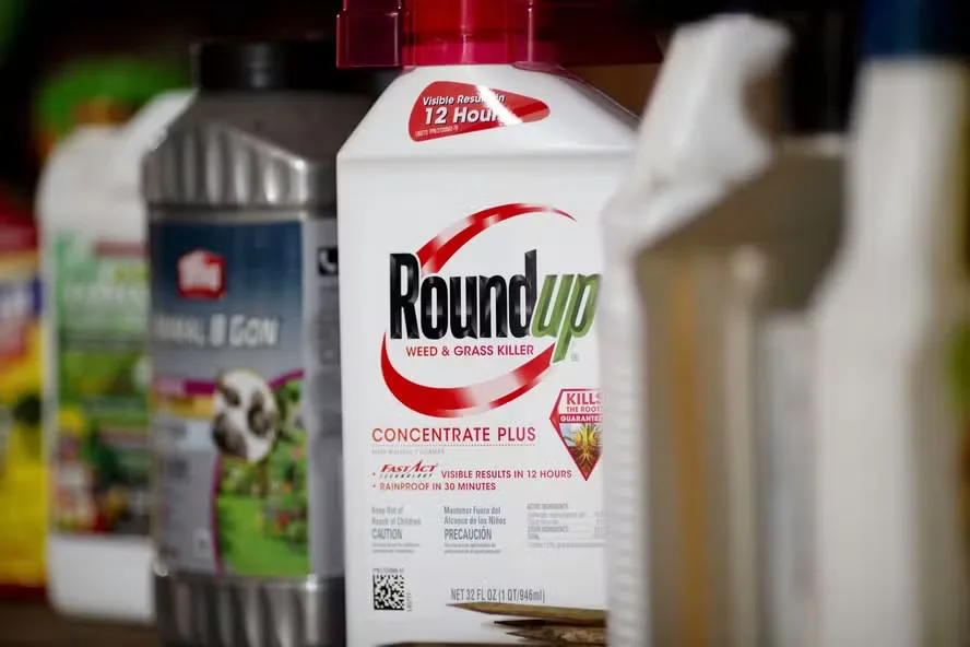 Roundup herbicide being sprayed on crops