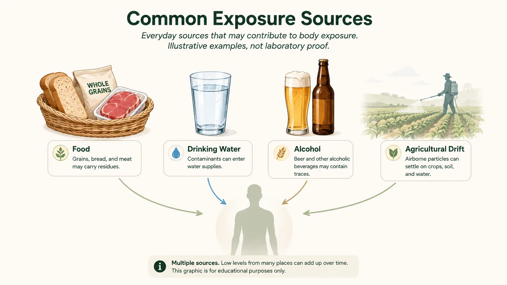 Glyphosate is in food, water, bread, beer and meat